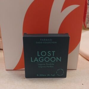 Farmasi Lost Lagoon Decorative Accent Box - Deep Teal with Aqua Text